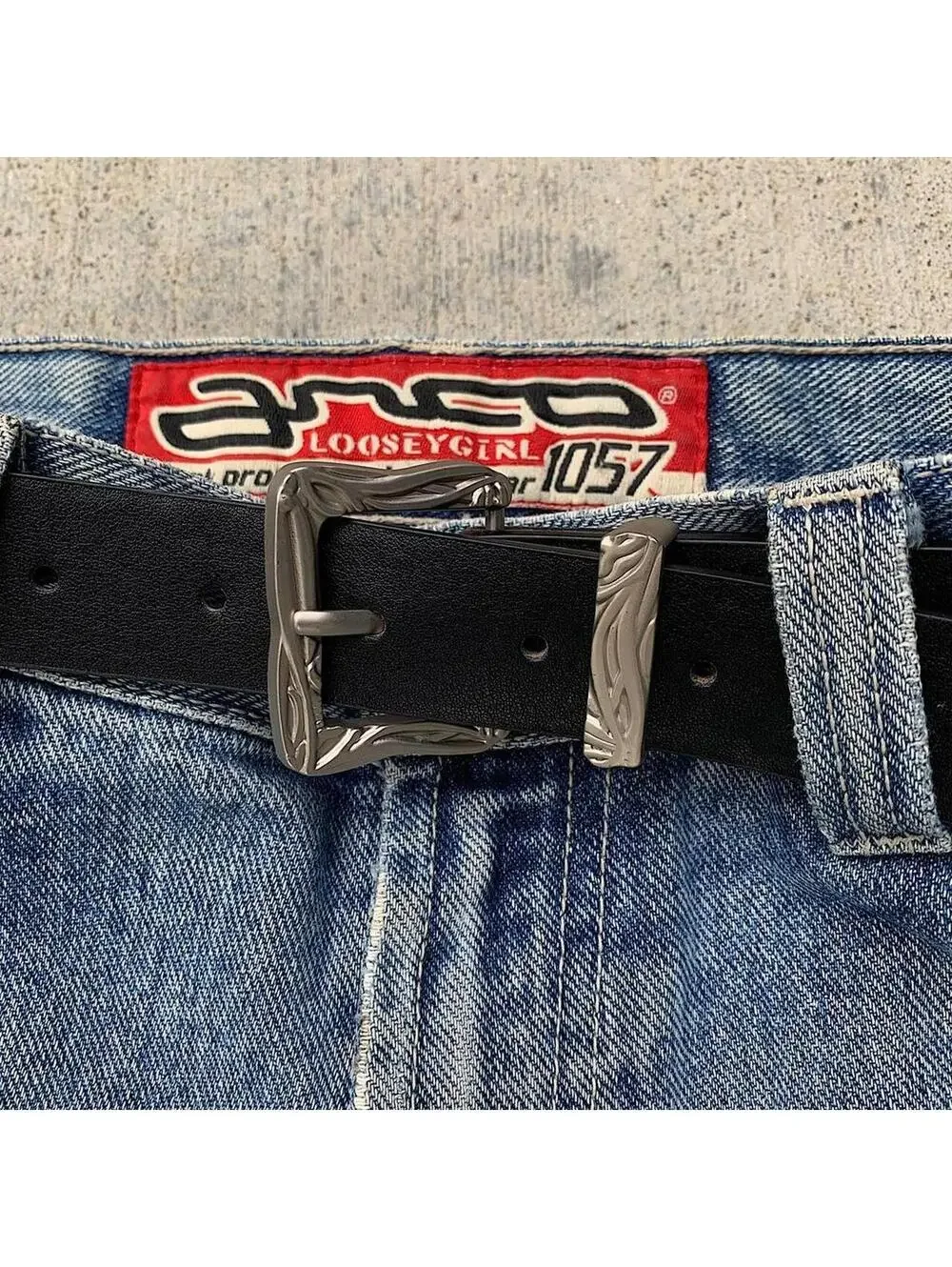 Mermaid angel black and silver belt. Very cool unique belt. Y2k style. 40 inches